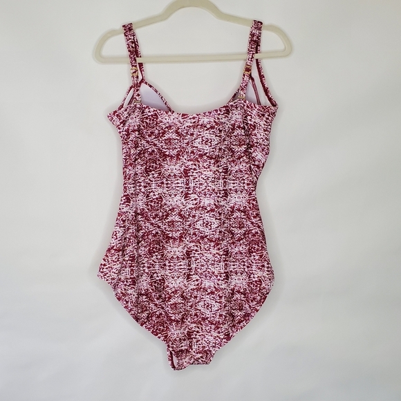 Swimsuits for All One-piece Bathing Suit Size 18 Molded Cups Ruched Vacation - Picture 5 of 13